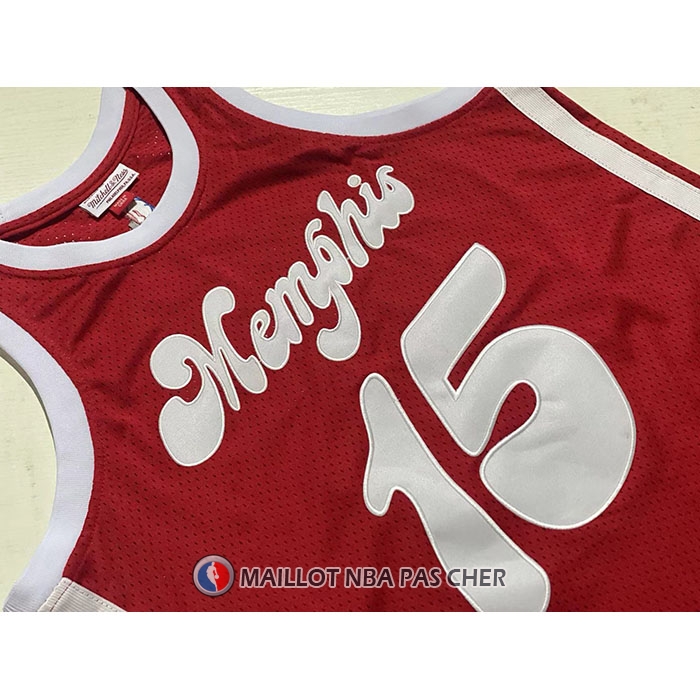 Maillot Memphis Grizzlies Vince Carter NO 15 Mitchell & Ness 2015-16 Rouge